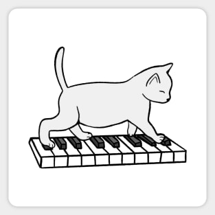 Cat Playing Piano Sticker